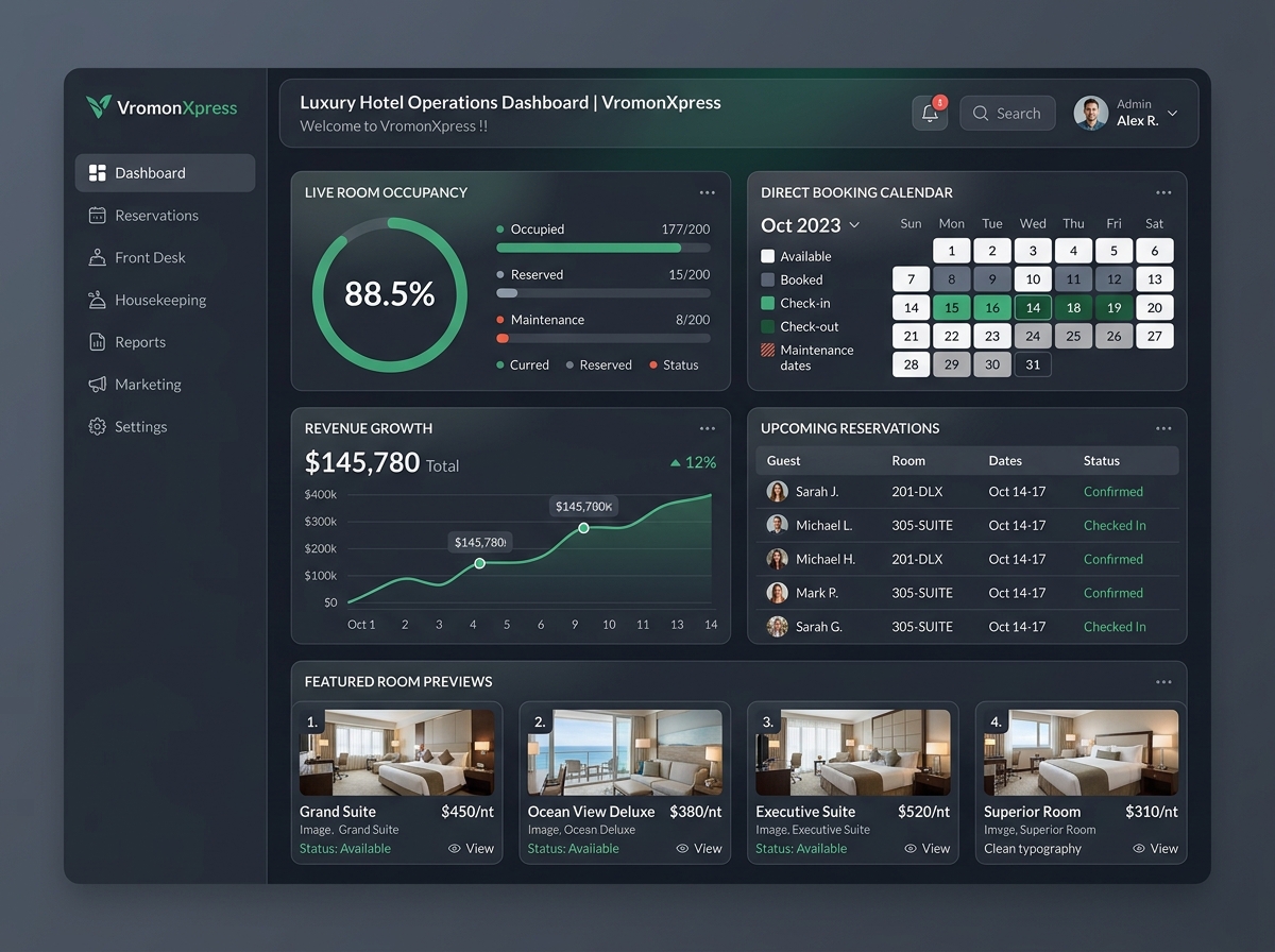 VromonXpress Cloud PMS Preview